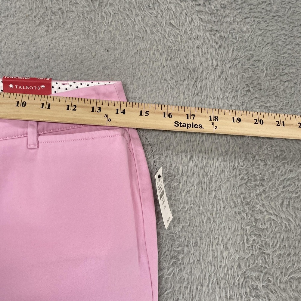 Talbots Perfect Crop Pants Womens 2P Pink Curvy Slim Leg Stretch Twill Ankle‎ - Picture 9 of 16